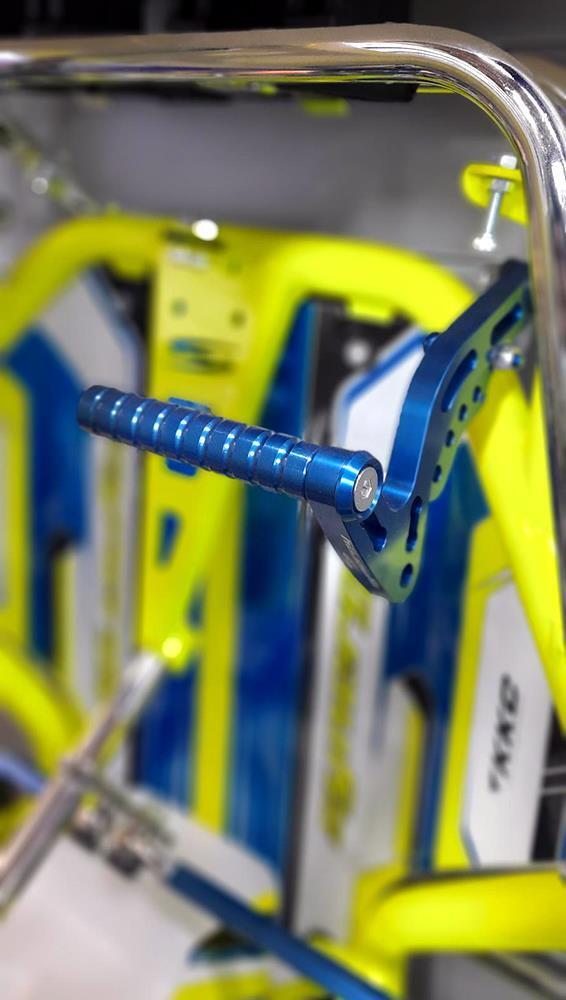 Synergy Aluminium Cadet Throttle / Brake Pedal Blue with fixings